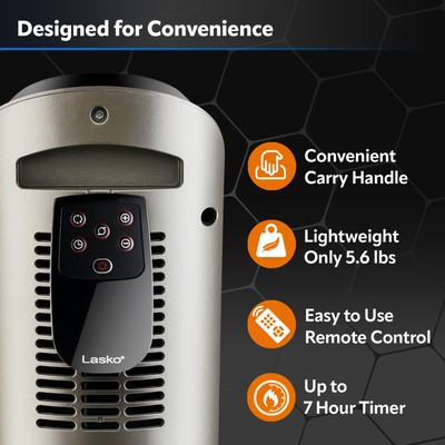 Electric Oscillating Ceramic Tower Space Heater with Remote  Control,751320,Black 46013768001 | eBay