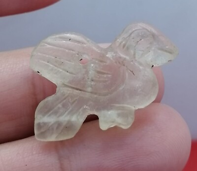 1st century rock crystal quartz ancient Roman rare bird stone amulet