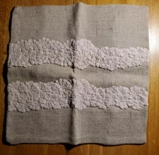 Rizzy Home 18" Square Jute Embroidered Pillow Cover Natural (NO Insert) India 