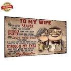 Vintage Metal Tin Sign - "To My Wife, You Are Braver Than You Believe