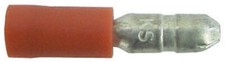 Image of Male Bullet Connector - Wiring Connectors - Red - Bullet - 4mm - Pack of 3
