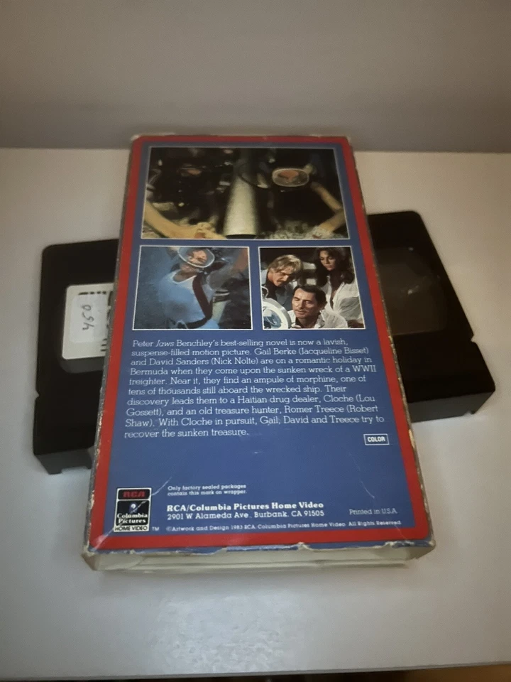 The Deep (EX-RENTAL VHS) RCA Columbia Rare 1983 Print! Nick Nolte W/ Case Foto 3 de 4