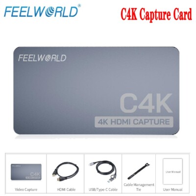 Feelworld C4K 4K HDMI Camera Video Capture Card For Video Conference Streaming
