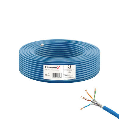 CAT 8 15m Netzwerkkabel Simplex LAN Internet Kabel Ethernet Datenkabel Eca Cat.8
