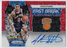 2023-24 Panini Prizm Fast Break John Starks Autographs Red Disco Prizm Auto /99