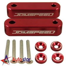 Red JDMSPEED Hood Spacer Risers Kit Set  For Acura Integra Honda Civic