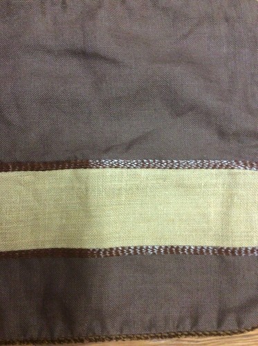 CASA MOBILE PILLOW COVER "NEW" 20" SQUARE BROWN BURLAP LEATHER TRIM BRAID PIPING - Picture 2 of 11