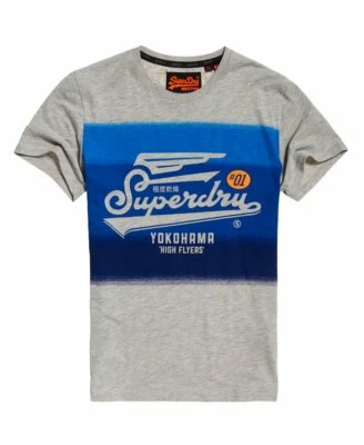 T shirt manches courtes superdry homme high flyers fade lite gris - Photo 1/4