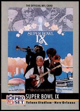 Super Bowl IX #9 1990 Pro Set Super Bowl Collectibles