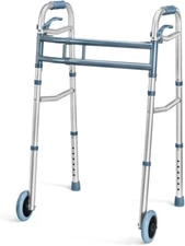 Walker with Wheels, Adjustable Walker, Folding Walker with Arm Support Walker
