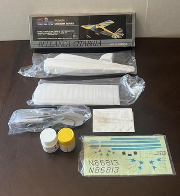 Vintage MRC Bellanca Citabria Rubber Powered Flying Foam Plane Model Kit IM-005