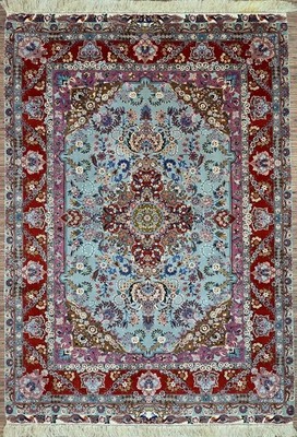 2511271-Wunderschöner Original China Täbriz, auf Seide,250x173 cm²,Carpet,Rug