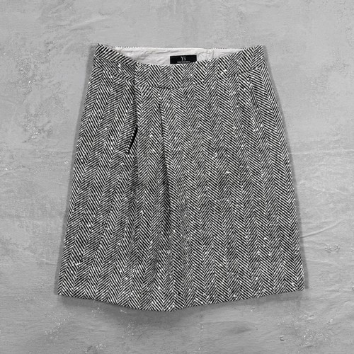 Yohji Yamamoto, Vintage Y's Yohji Yamamoto 2005 Herringbone Tweed Knee Length Skirt JP 3