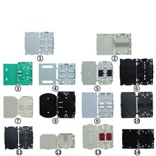 10pcFiber Fusion Tray 12/24 Core ABS Plastic Flame Fiber Optic Cable Splice Tray