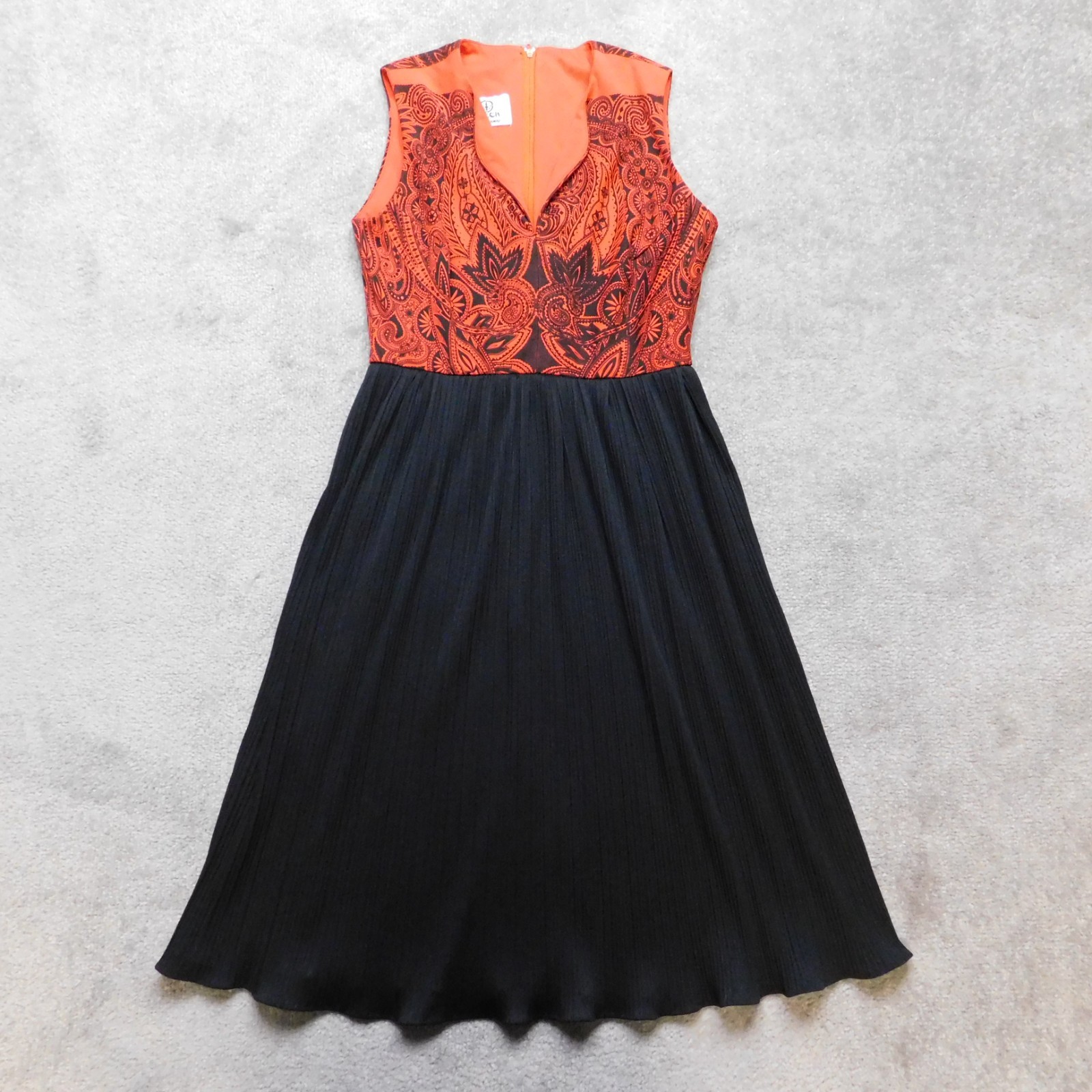 TEAR Vintage 70s Alfred Shaheen Dress California Hawaii XS Red Tank Paisley