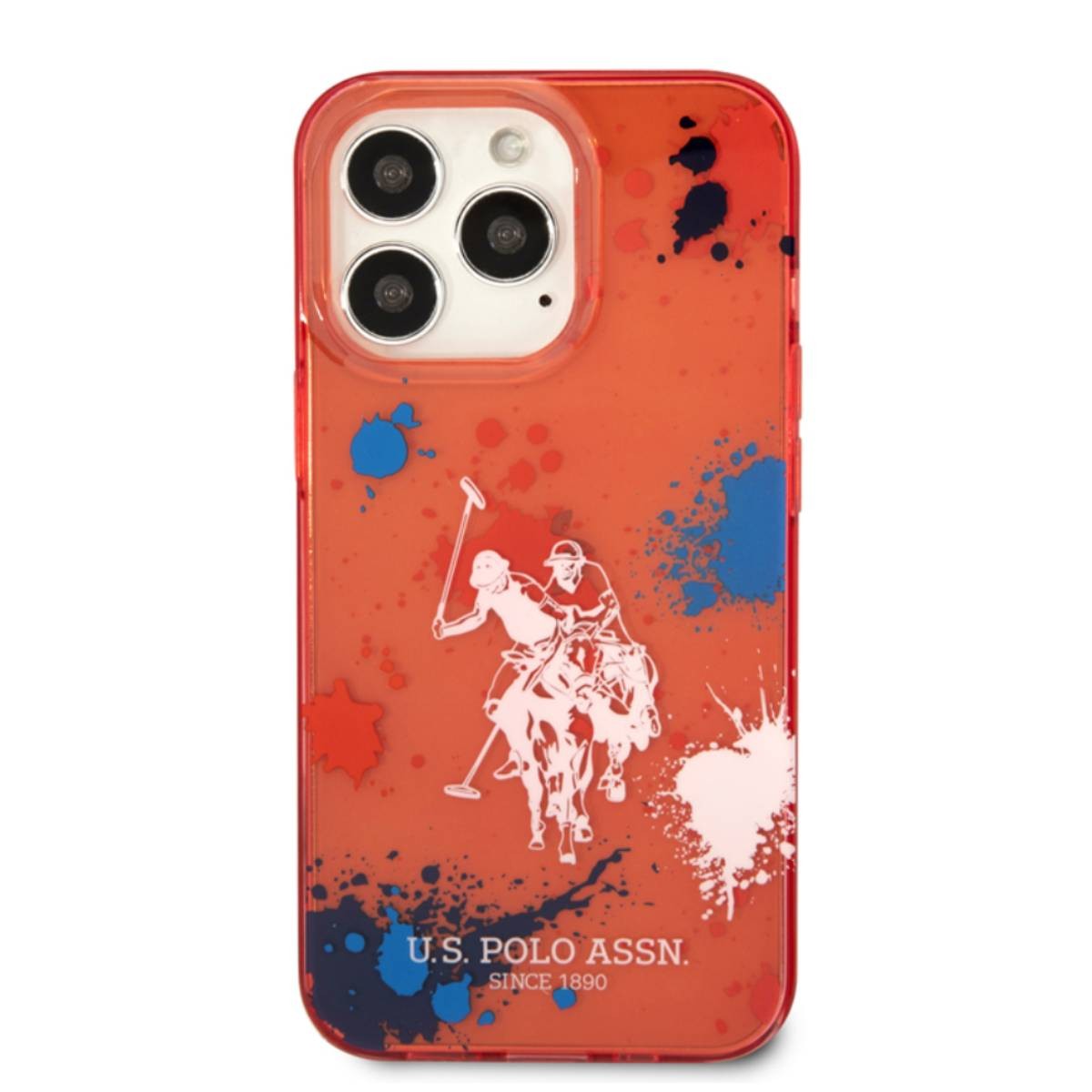 U.S. Polo Coque de Protection iPhone 14 Pro Collection Double Horse Rouge Intense