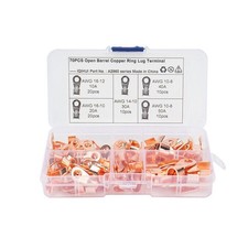70PCS Ring Lug Terminals Assortment Kit Wire Crimp Connector Ring Lug Terminal