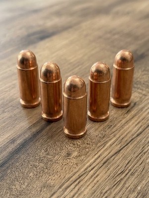 5er Set (fünf) 1oz Kaliber .45 .999 Feinkupfer Kugel BRANDNEU
