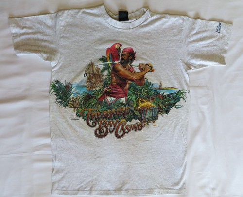 1990's Vintage T Shirt Treasure Bay Casino Habitat Tag Pirates