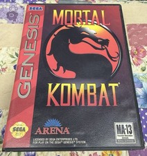 Mortal Kombat (Sega Genesis, 1993) NO MANUAL, TESTED, FAST SHIPPING 🔥🔥