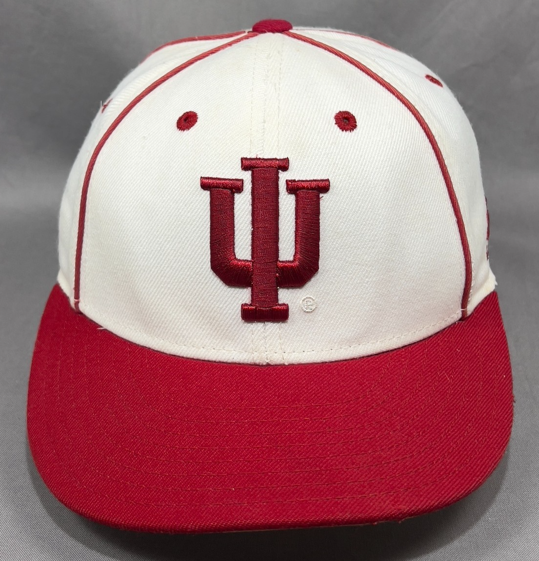 Adidas Indiana Hoosiers NCAA Fitted 7 Hat Ivory Pinstripe Football