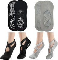2 Paar Yoga Socken Rutschfeste, Yoga Pilates Socke Rutschfeste Socken, Grippige