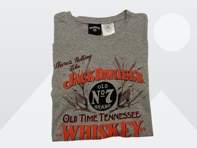 Jack Daniel's Old No. 7 Girls Gray Graphic Short Sleeve Cotton T-Shirt Size Med