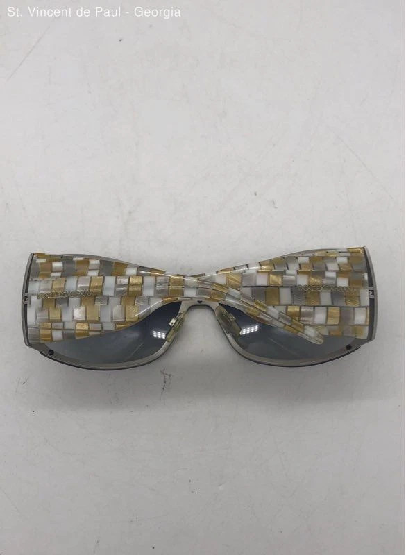 Женские солнцезащитные очки Dolce & Gabbana Gold Silver & White Mosaic размер 413/8G-120 3N - Изображение 2 из 4