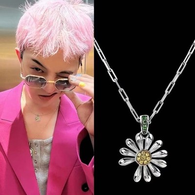 Kpop Idol G-DRAGON Daisy Flower Necklace GD Korean Fashion