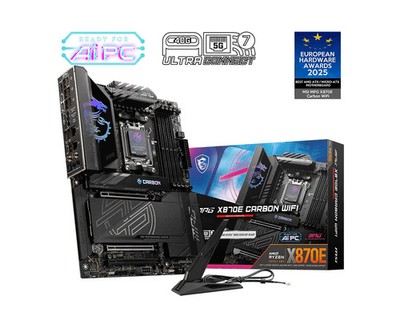 MSI MPG X870E CARBON Wi-Fi Gaming Motherboard AM5 DDR5 PCIe 5.0 M.2 Gen5 Wi-Fi 7