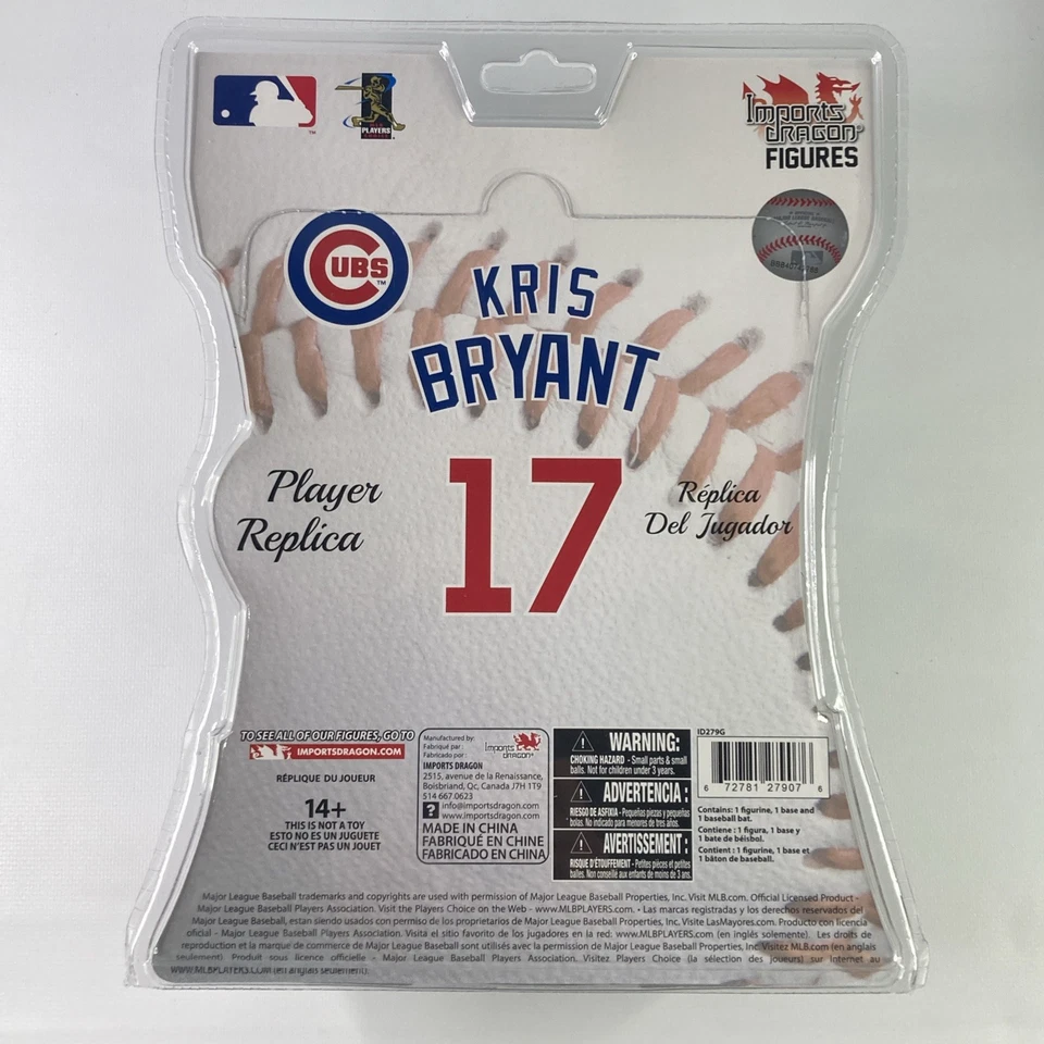 Figura Kris Bryant 6" Importaciones Jugador Dragón Réplica Chicago Cubs #17 Foto 3 de 4