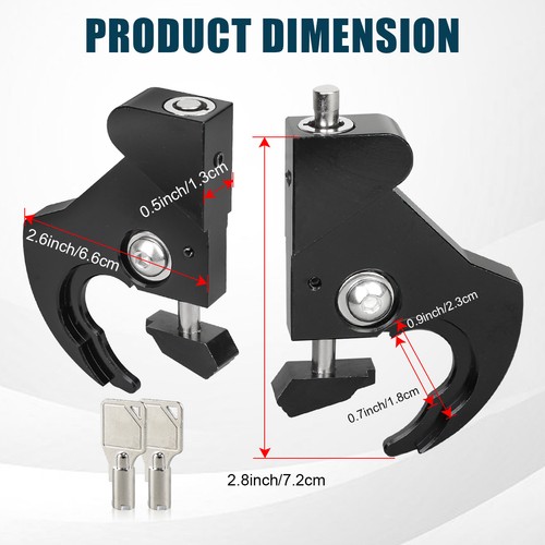 Quick Release Rotary Docking Latches with 2 Key For Harley Backrest Luggage Rack - Picture 7 of 8