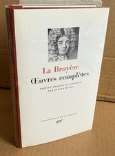 La Bruyère. Œuvres Complètes La Pléiade. 1984 ( Pleiade )