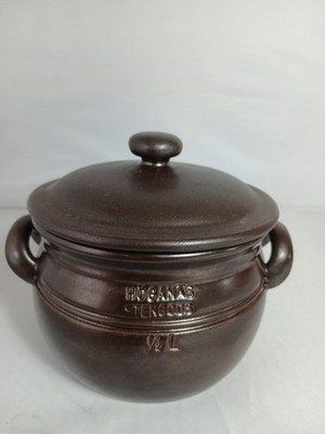 Hoganas Keramik Stengoos 1/2 Liter Kochtopf Steinbraun Vintage