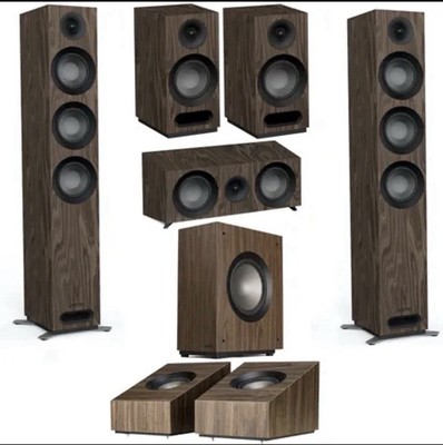 Jamo S809 7.1 Home Theater Pack Floorstanding Bookshelf Center Sub Walnut