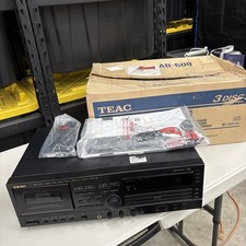 Teac AD-600 Reverse Cassette Deck / 3 Disc CD Changer w/ Remote Control