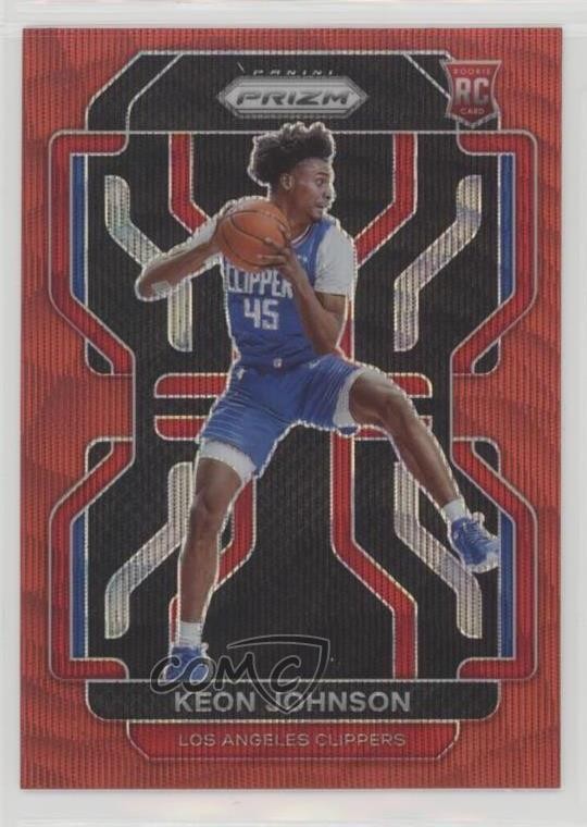 2021-22 Panini Prizm Ruby Wave Prizm Keon Johnson #326 09wc