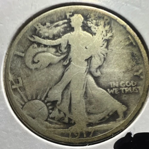 1917-S Liberty Walking Half Dollar Silver 50C Business Strike Coin