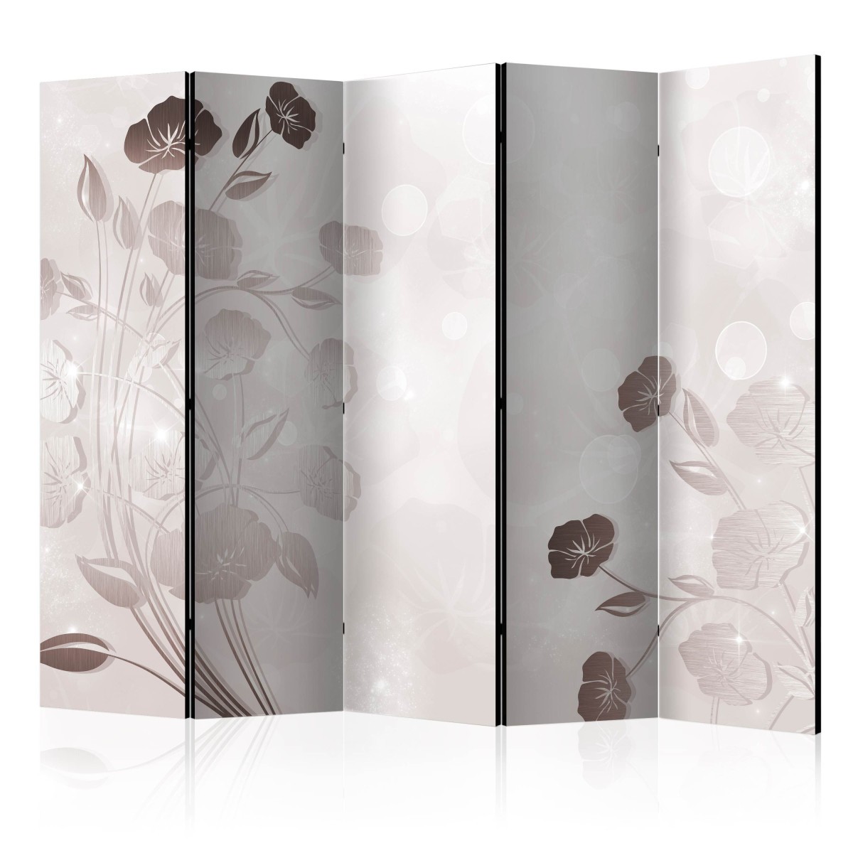 Paravent 5 volets Gentleness of Flowers 172x225cm en toile imprimée de style floral