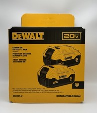 DEWALT DCB205-2 20V MAX XR 5.0Ah Lithium Ion Battery, 2-Pack - New 