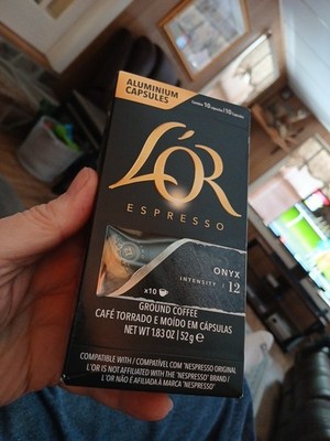  L'or Espresso Capsules, 10 Count Onyx, Single-serve Aluminum Coffee 03-26