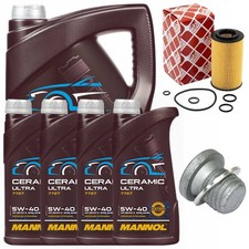 Motoröl Filter Set Motoröl MANNOL 5W-40 9 Liter + Schraube für Mercedes E-Klasse Motoröl Filter Set Motoröl MANNOL 5W-40 9 Liter + Schraube für Mercedes E-Klasse