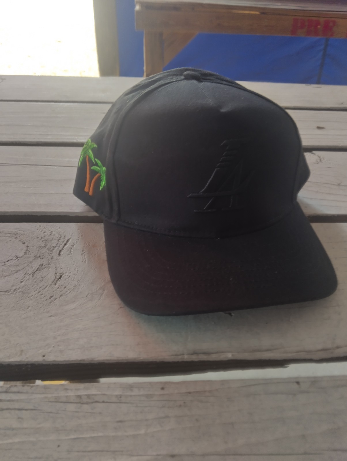 Reference Black Adjustable Snapback Hat Men's One… - image 1