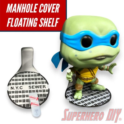 Manhole Cover Floating Shelf - Display Shelf for Turtles Collectibles