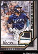 2023 Topps Museum Meaningful Emerald J.P. Crawford GAME USED PATCH 1/1 Mariners