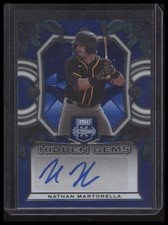 2023 Panini Elite Extra Edition #HG-NMT Nathan Martorella Hidden Gems Blue Auto