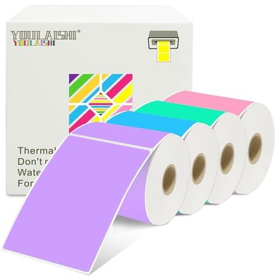 3 x 5 Inch Rectangle Color Coding Label Stickers, 1200pcs Assorted Color Movi...