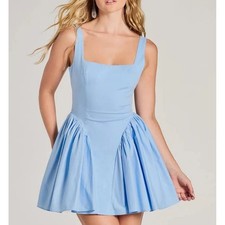 Windsor Ace the Test MiniDress Womens M Blue Excellent Coquette Bow Back