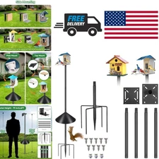 Metal Bird Feeder Stand 79 Inch Weather Resistant with Multiple Mounting Options