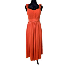 Azazie Autumn Burnt Orange Formal Maxi Dress Size C
